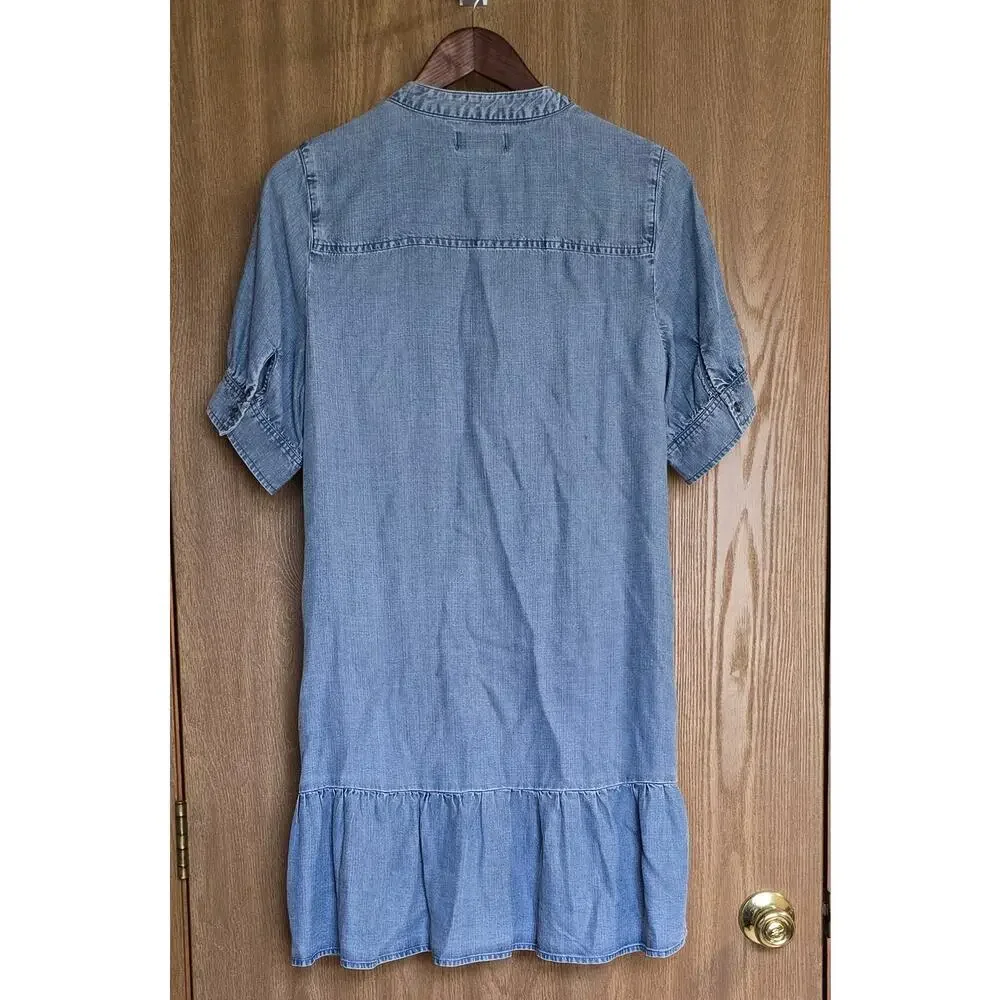 Kut From the Kloth Bruna Denim Chambray Button Front Shirt Dress
